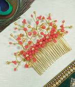 Peach  Women's Hair Brooch