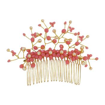 Peach  Women's Hair Brooch 3