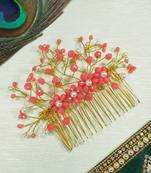 Peach  Women's Hair Brooch