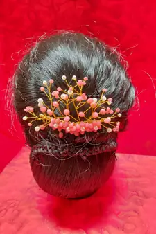 Peach  Women's Hair Brooch