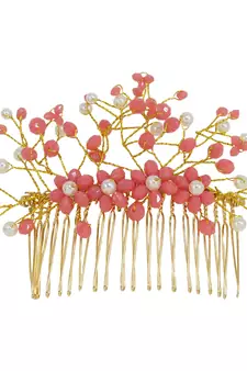 Peach  Women's Hair Brooch