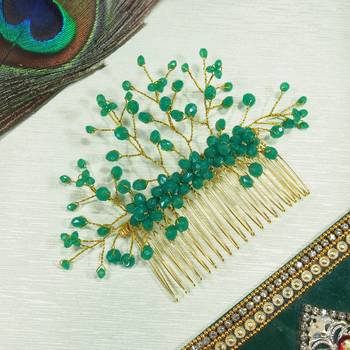 Green  Women's Hair Brooch 1