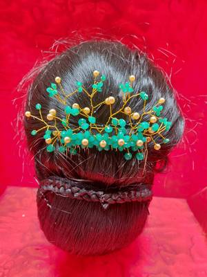 Green  Women's Hair Brooch 2