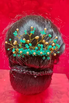 Green  Women's Hair Brooch