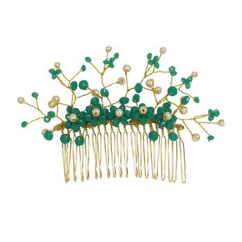 Green  Women's Hair Brooch 3