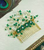 Green  Women's Hair Brooch
