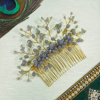 Grey  Women's Hair Brooch 1