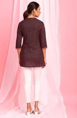 Black printed cotton tunics 4