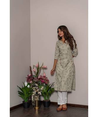 grey rayon slub stitched   Kurta WITH    Pant 8