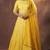 Mustard Yellow Thread and Sequins Embroidered Heavy Georgette Fabric Indian wedding Lehenga Dress