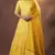 Mustard Yellow Thread and Sequins Embroidered Heavy Georgette Fabric Indian wedding Lehenga Dress