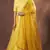 Mustard Yellow Thread and Sequins Embroidered Heavy Georgette Fabric Indian wedding Lehenga Dress