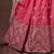 Pink Zari and Dori embroidered Malai Satin Silk Fabric Indian Dress Wedding Lehenga Designs