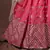 Pink Zari and Dori embroidered Malai Satin Silk Fabric Indian Dress Wedding Lehenga Designs