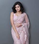 Heavy Organza Silk Saree with beautiful ton to ton embroidery work and designer cut work allover border of sarees