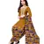 Yellow printed crepe salwar