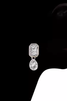 Pink beaded_jewellery Rhodium Alloy   Necklace   with Pair of Earring