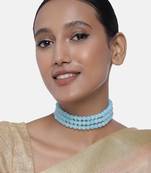 Turquoise beaded_jewellery Yellow Gold Alloy   Necklace