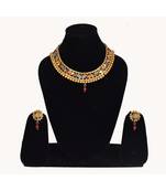 Golden Tone Multicolor Kundan Necklace Set for Women