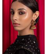 Beautiful Red, Green and Gold Jhumka Earrings