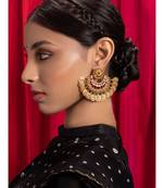 Bespoke Red and Gold Chandbali Earrings