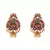 Gorgeous Red  Green and Gold Chandbali Earrings