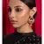 Chic Red and Gold Drop Earrings