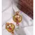 Chic Red and Gold Drop Earrings