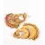 Deluxe Red  Green and Gold Chandbali Earrings