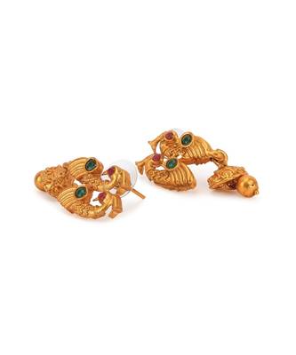 Gold gold plated Yellow Gold Alloy   Necklace   Pair Earring 5