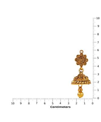 Gold gold plated Yellow Gold Alloy   Necklace   Pair Earring   Maangtika 5