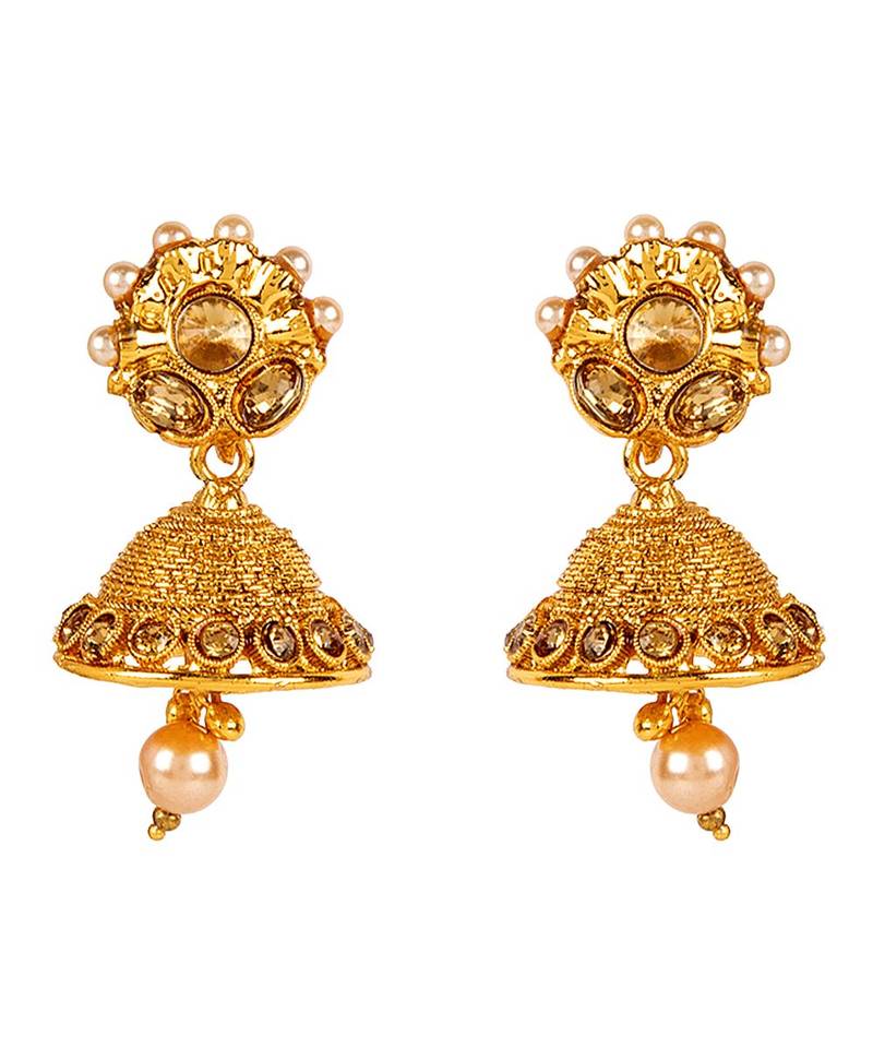 Gold gold plated Yellow Gold Alloy   Necklace   Pair Earring   Maangtika