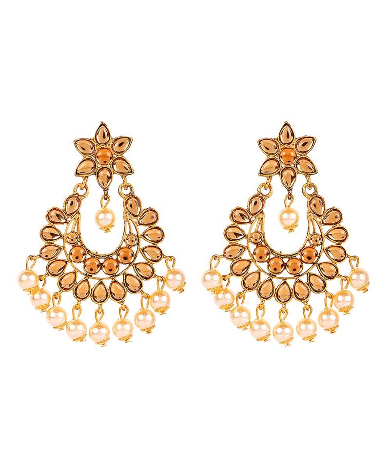 Gold gold plated Yellow Gold Alloy   Necklace   Pair Earring   Maangtika