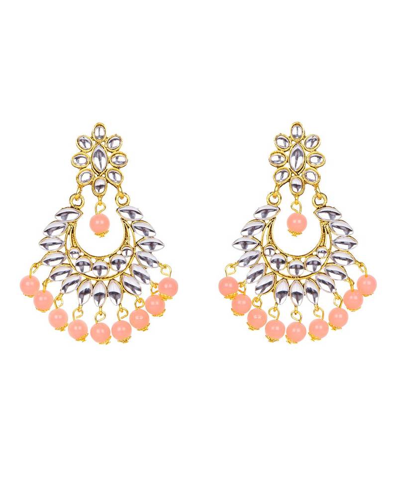 Orange gold plated Yellow Gold Alloy   Necklace   Pair Earring   Maangtika