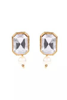 White gold plated Yellow Gold Alloy   Necklace   Pair Earring   Maangtika