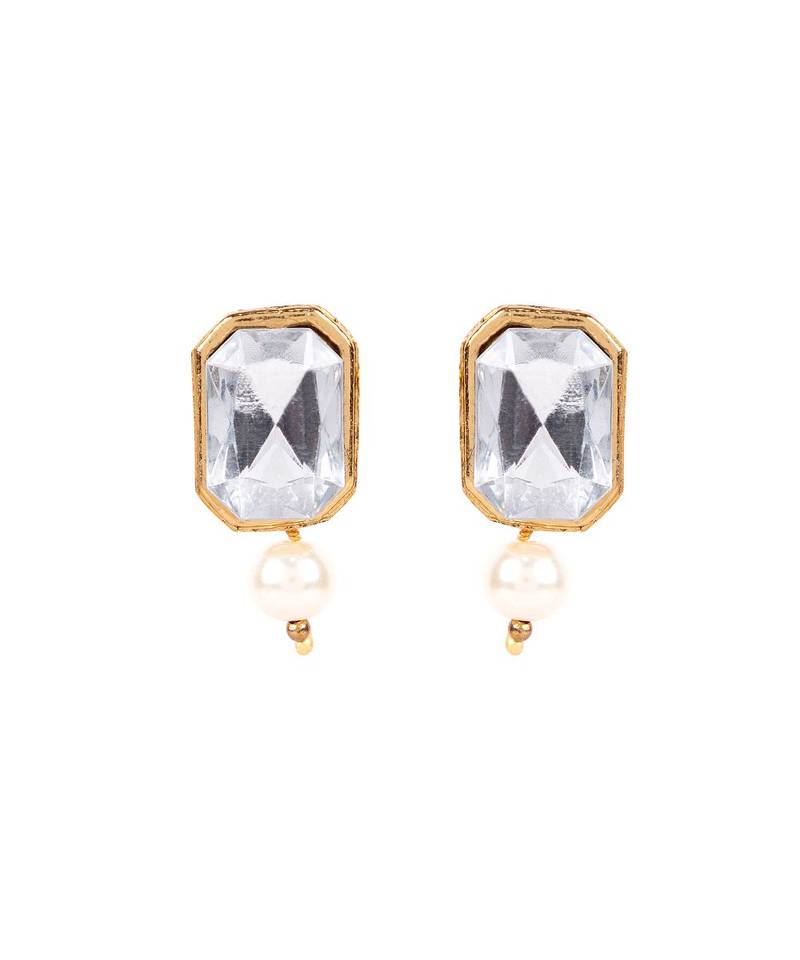 White gold plated Yellow Gold Alloy   Necklace   Pair Earring   Maangtika