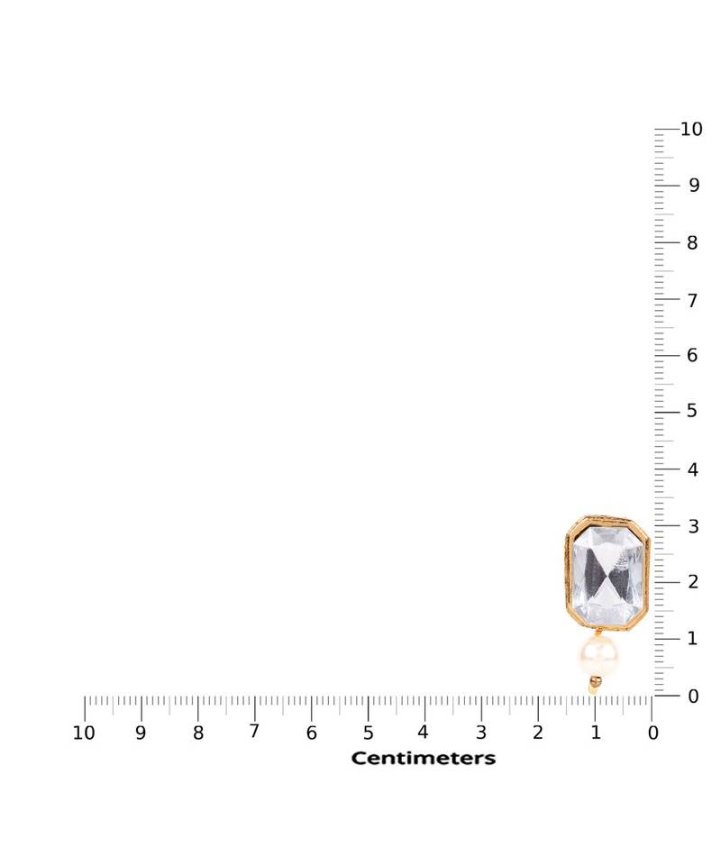 White gold plated Yellow Gold Alloy   Necklace   Pair Earring   Maangtika