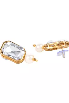 White gold plated Yellow Gold Alloy   Necklace   Pair Earring   Maangtika
