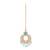 Turquoise gold plated Yellow Gold Alloy   Pair Earring   Maagtika
