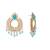 Turquoise gold plated Yellow Gold Alloy   Pair Earring   Maagtika