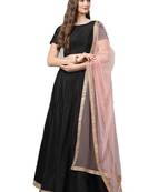 Latest Designer Taffeta Satin Black Lehenga Choli