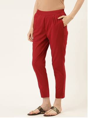 Maroon Cotton Plain   Pant 2