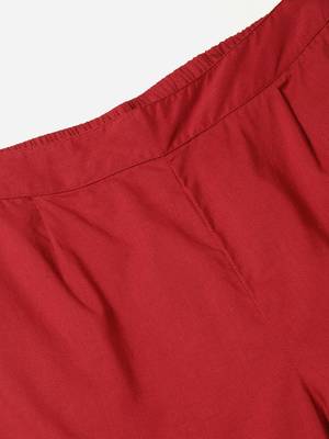Maroon Cotton Plain   Pant 5