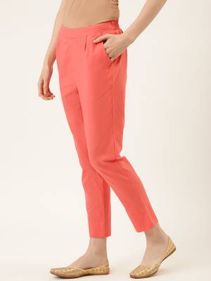 Peach Cotton Plain   Pant 2
