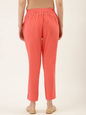 Peach Cotton Plain   Pant 3