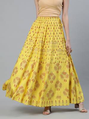 Yellow Viscose Printed   PALAZZO 1