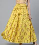 Yellow Viscose Printed   PALAZZO