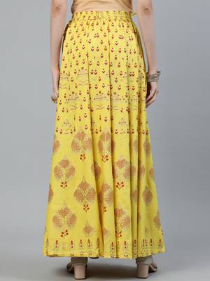 Yellow Viscose Printed   PALAZZO 3