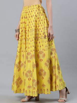 Yellow Viscose Printed   PALAZZO 4