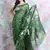 Green woven blended cotton saree 